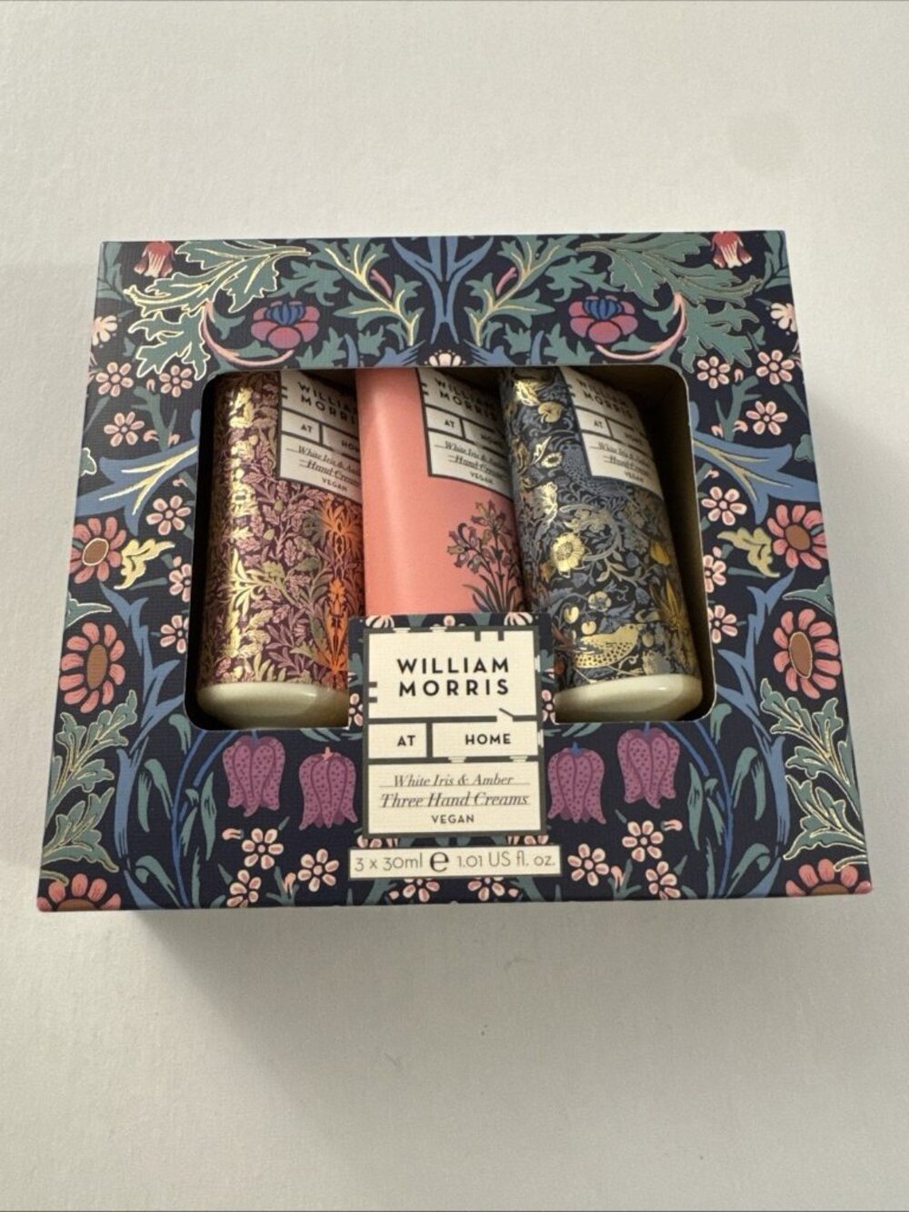 New Willis Morris Lotion Set Of 3 White Iris & Amber H13